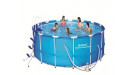 Бассейн каркасный круглый MAX 457х122 см, фильтр-насос, лестница (56830)